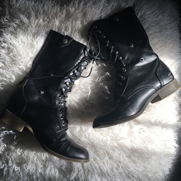 Kohls Shoes - Black Combat Boots
